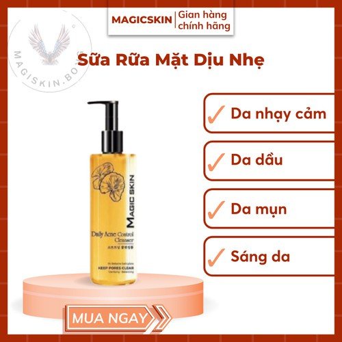 Sữa Rửa Mặt Mụn Rau Má Magic Skin