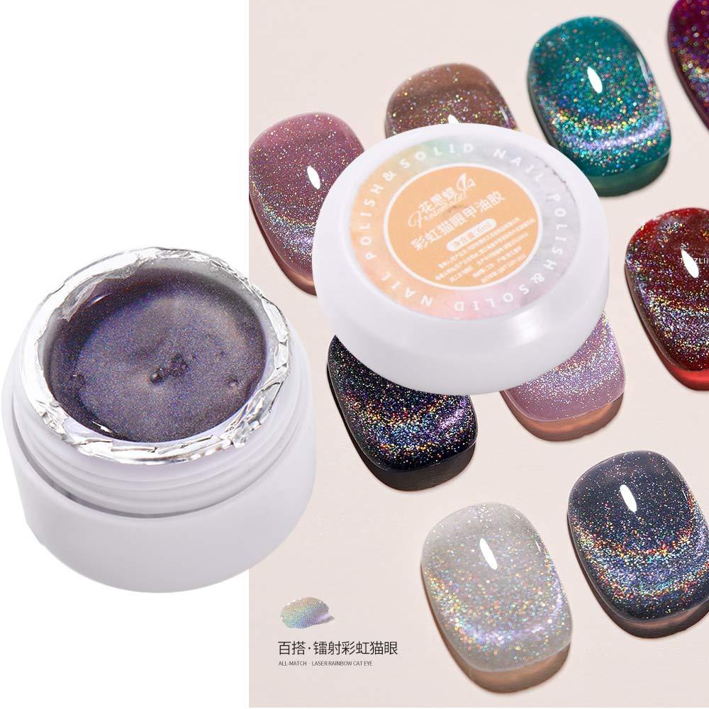 Sơn Móng Tay Mắt Mèo Màu Cầu Vồng Không Gây Kích Ứng