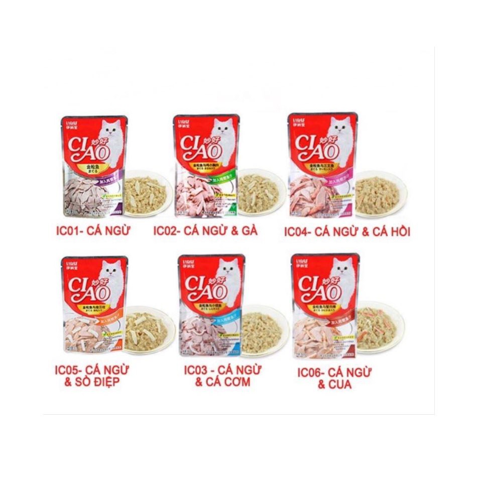 Pate cho mèo Ciao siêu rẻ gói 60g