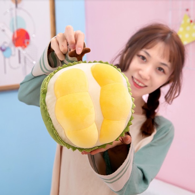 Gấu Bông Trái Cây Gối Ôm Hình Trái Sầu Riêng Siêu Độc Lạ 25cm