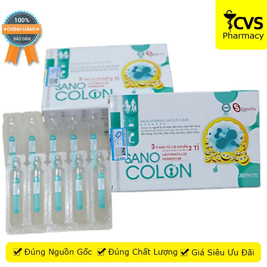 Sano Colon hộp 20 ống , bổ sung lợi khuẩn cho đường ruột , Cvspharmacy