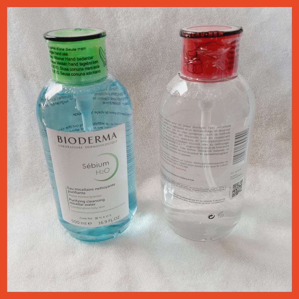Nước Tẩy Trang BIODERMA H2O Xanh, Hồng 500ML Chính Hãng