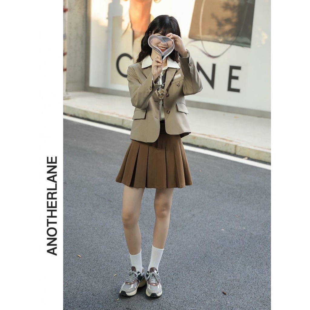 Chân váy xếp ly lưng cao plus Size 2021 phong cách Retro cho nữ | BigBuy360 - bigbuy360.vn