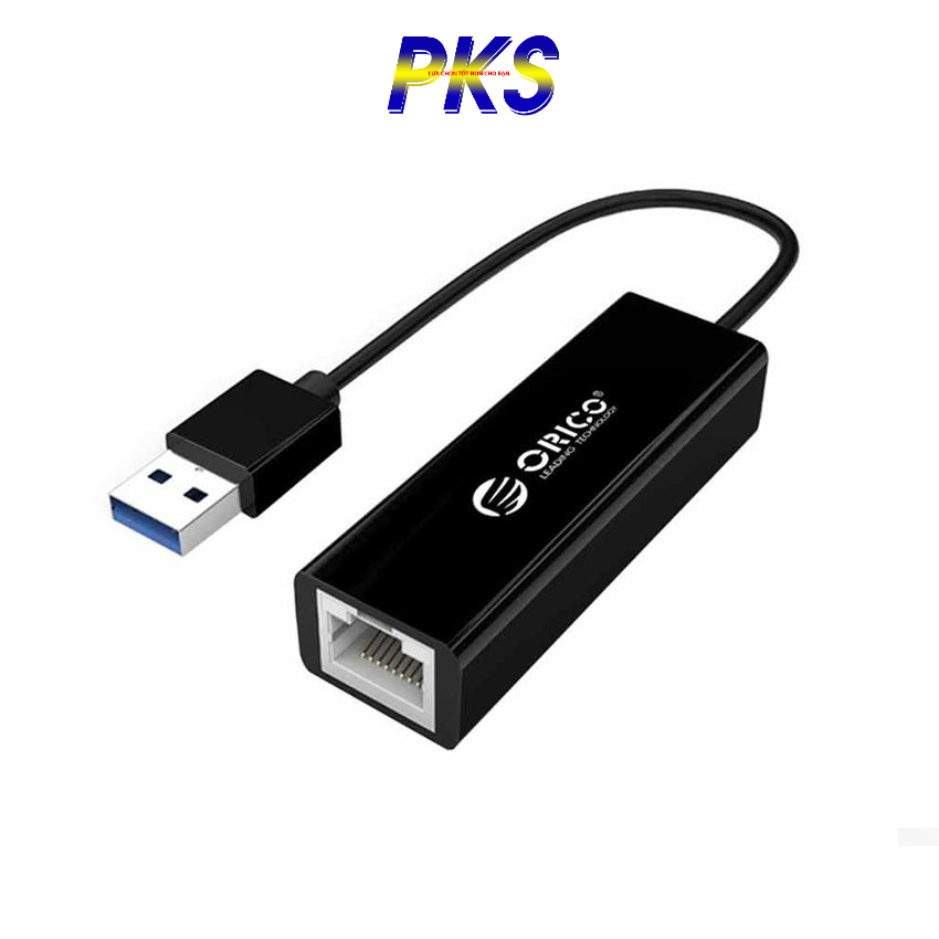 Bộ chuyển USB 3.0 sang cổng Lan 10/100/1000 Gigabit RJ45 tốc độ cao Orico UTJ-U3 - Hàng Chính Hãng