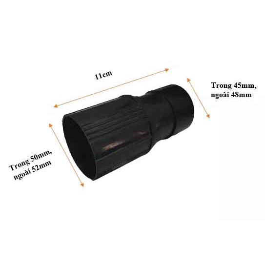 Đầu nối ra - vào dây máy hút bụi công nghiệp Camry, Hitachi, Panasonic, Hiclean, Karcher ống phi 40mm Nhật Bản Mart