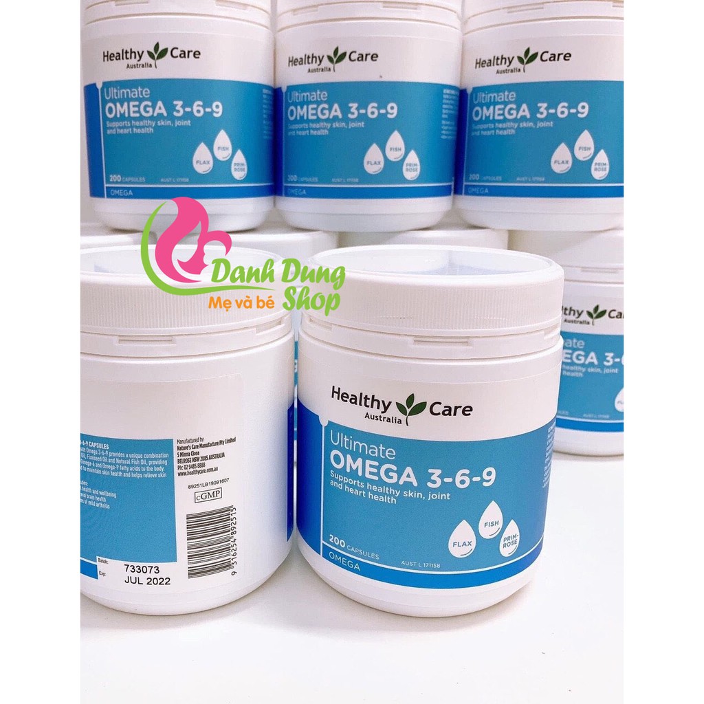 Viên Omega 369 Của Healthy Care Úc 200 Viên