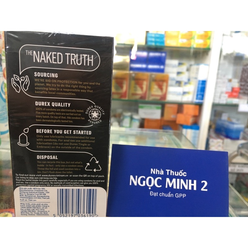 ✅ [Chính Hãng] Che tên Bao cao su Durex Kingtex (12 bao), (3 bao)