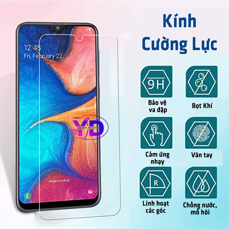 Kính cường lực 9D Samsung Bảo vệ màn hình, cảm ứng siêu nhạy cho SS A5/A30/A70/A21/A03/A70s/M10/M12/J2/J4/J7prime,...