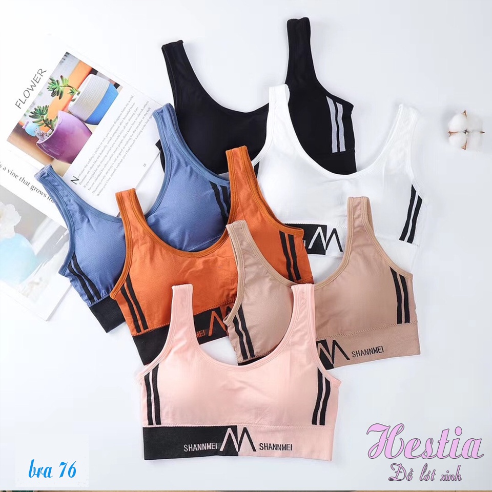 Áo bra croptop có mút ngực 2cm nâng ngực đẹp tập gym aerobic