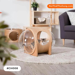 Nhà phi hành gia hai mặt cầu cho mèo PetZou CH008 - Cat Spaceship - Nội Thất Thú Cưng