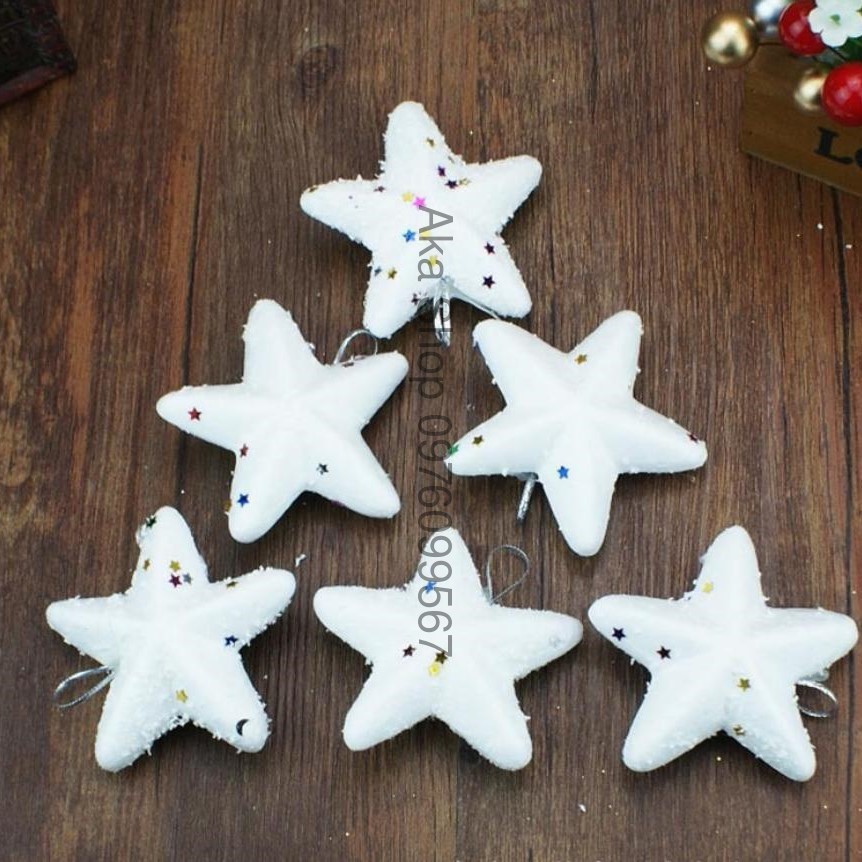 Set 6 bóng tuyết trang trí cây thông Noel