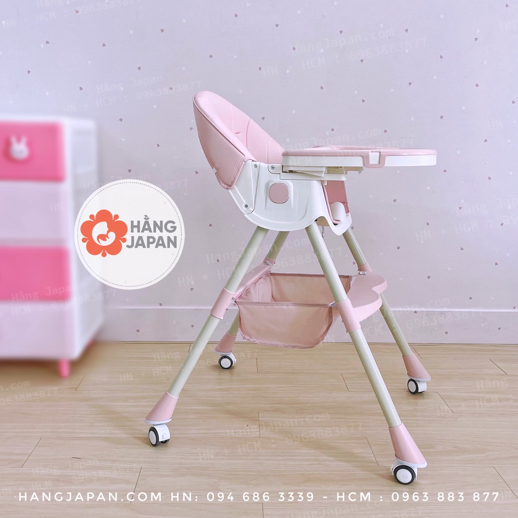 Ghế ăn dặm ngả lưng gấp gọn có bánh xe Umoo UM-05117