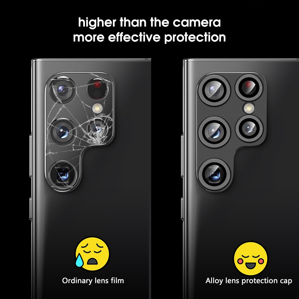 Vòng kính cường lực 3D bảo vệ camera cho Samsung Galaxy S22 Ultra