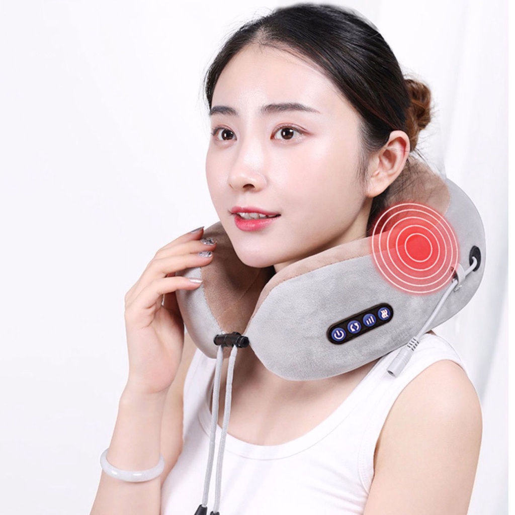 Gối massage cổ vai gáy hồng ngoại, máy toàn thân đa năng cao cấp MAZ5, máy massage trị liệu - BH 12 tháng