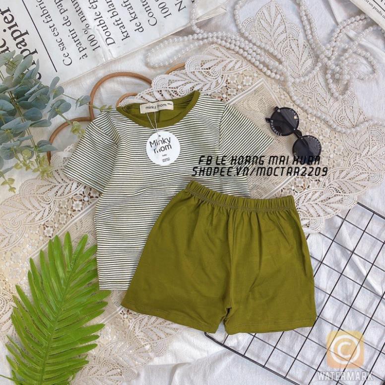 [Hàng Chất - Giá Rẻ] BỘ CỘC TAY CHẤT THUN LẠNH PETTIT ÁO SỌC NGANG CHO BÉ TRAI BÉ GÁI TỪ 3 ĐẾN 18KG (7 MÀU)