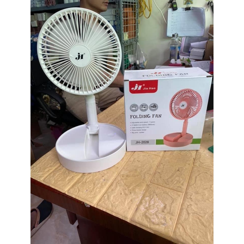 QUẠT SẠC TÍCH ĐIỆN GẤP GỌN TRÒN Folding Fan Jh- 2028