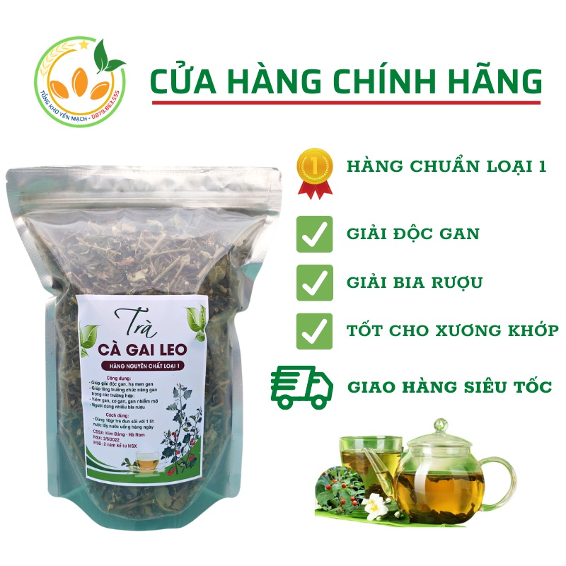 Trà Cà Gai Leo Nguyên Chất, trà thảo mộc CỰC TỐT cho gan và giúp thanh nhiệt cơ thể