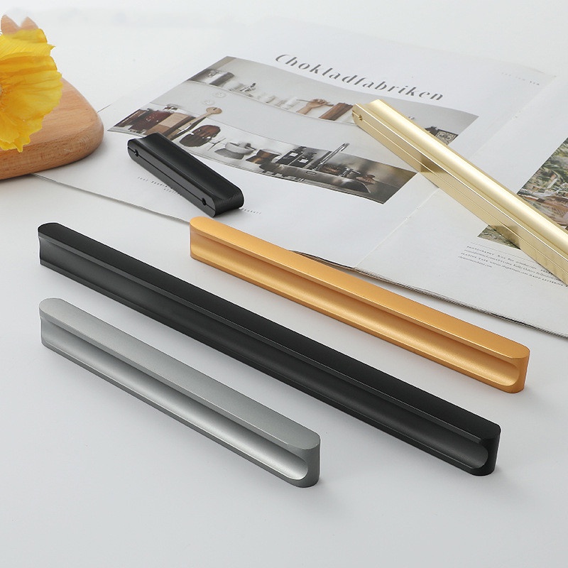 Tay nắm cửa tủ Tay cầm ngăn kéo tủ quần áo / tủ chén nhà bếp / đồ nội thất màu vàng