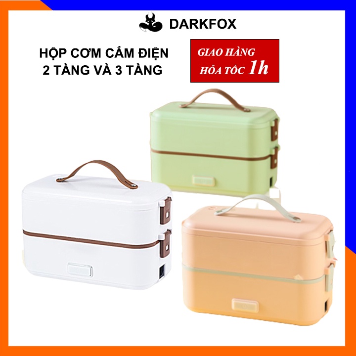 Hộp Cơm Cắm Điện 2 và 3 Tầng đa năng giữ nhiệt và hâm nóng nấu cơm thức ăn hầm cháo nhiều ngăn - HDC04
