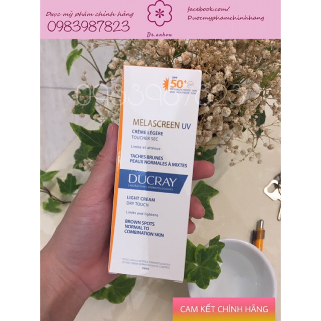 [CHÍNH HÃNG] Kem Chống Nắng Ducray Melascreen UV Cream SPF 50+ 40ml