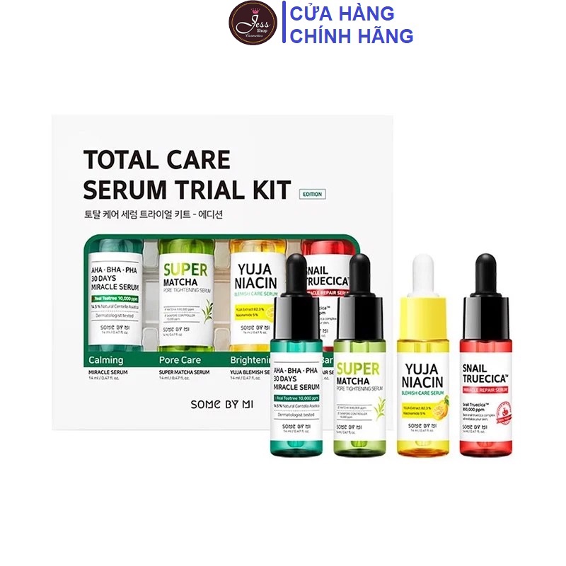 Bộ Kit 4 Sản Phẩm Dưỡng Da Some By Mi Total Care Serum Trial Kit - Edition