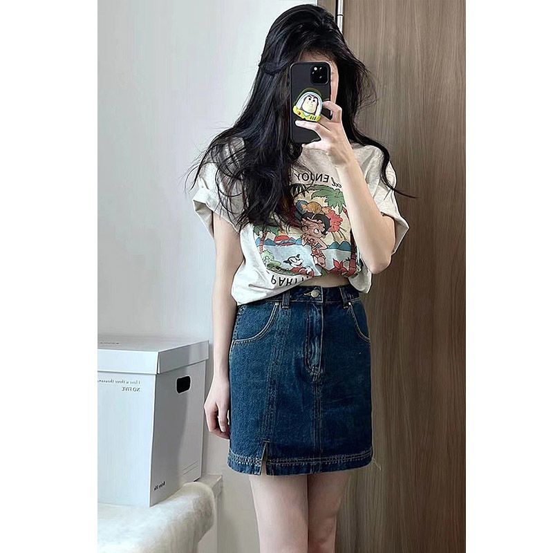 Áo Thun Tay Ngắn Chất Liệu 100% cotton Thời Trang Mùa Hè Phong Cách retro Cho Nữ