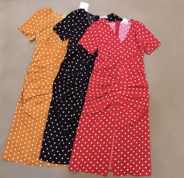 Đầm Rosie midi chấm bi
