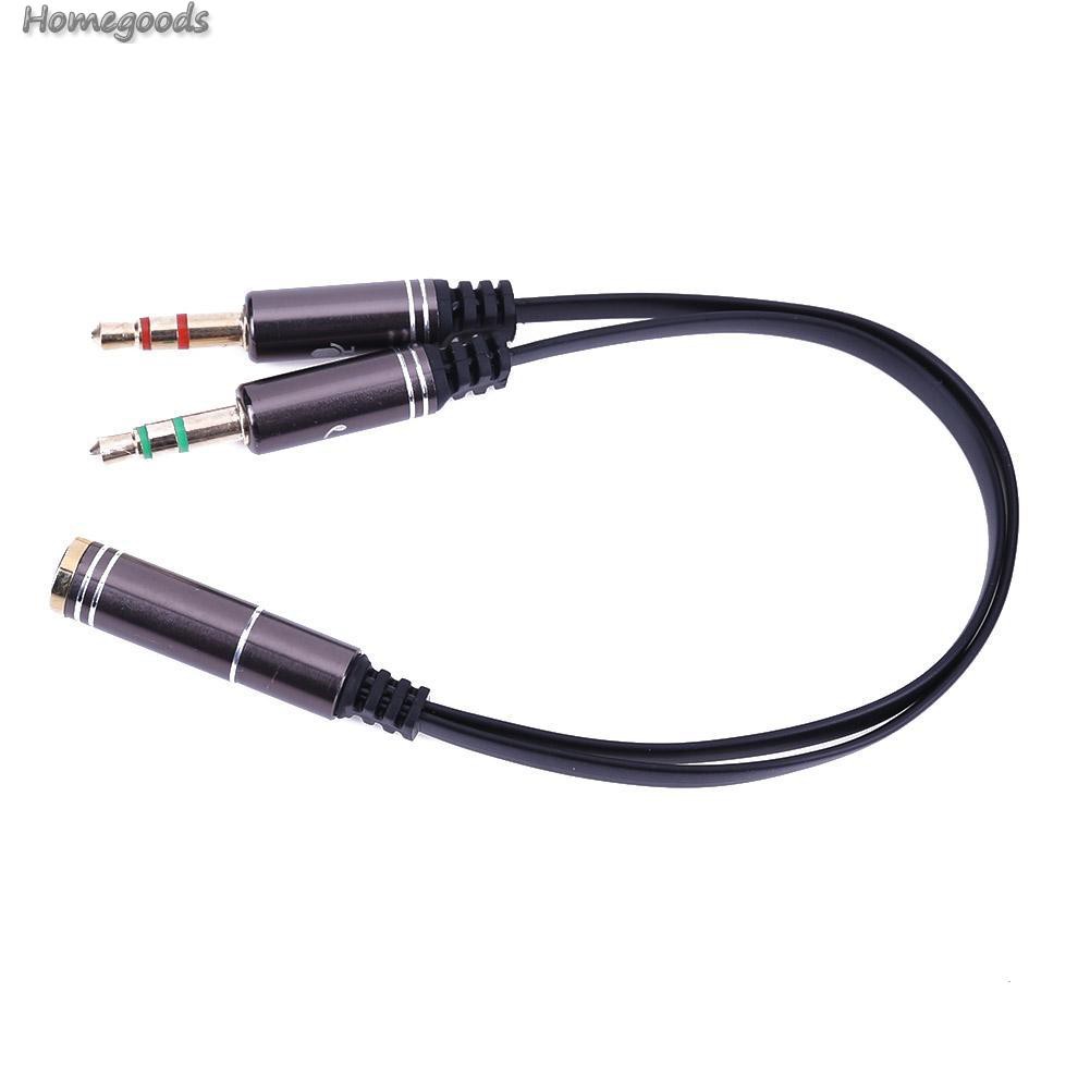 HOME-3.5mm Stereo Audio Y Splitter 1 Jack Female to 2 Male Headphone Adapter Stereo Audio Cables -GOODS