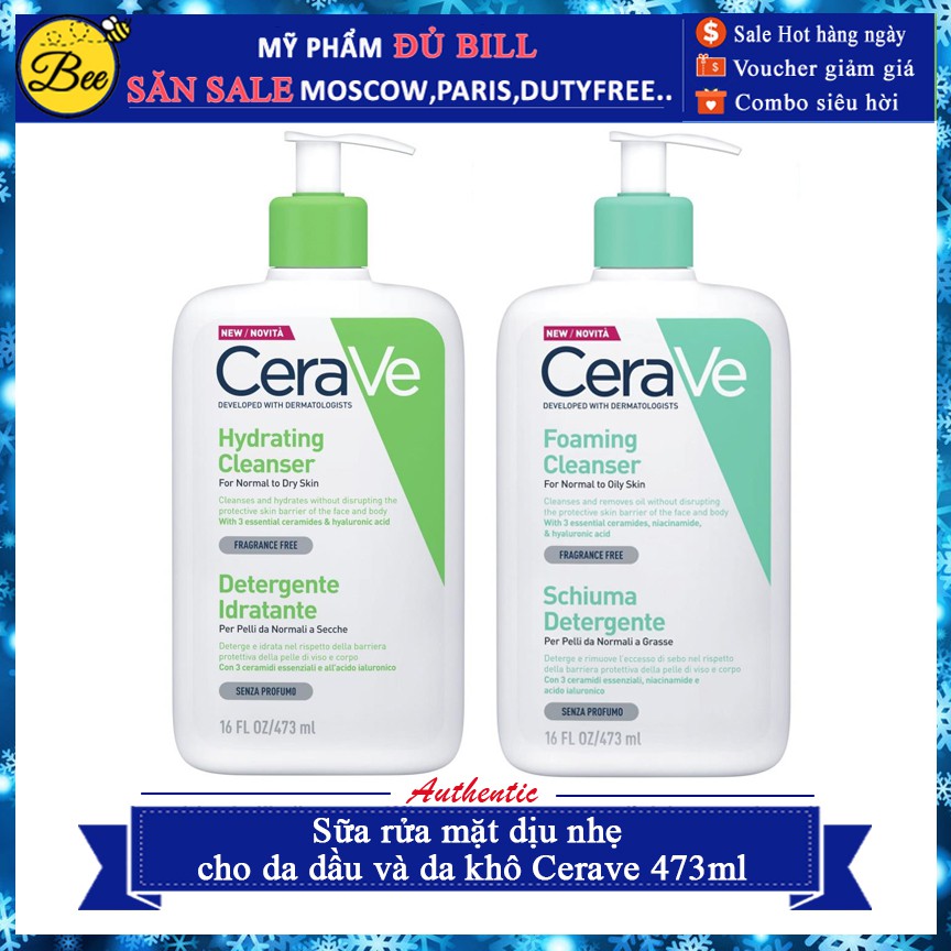 Sữa rửa mặt Cerave dịu nhẹ 473ml