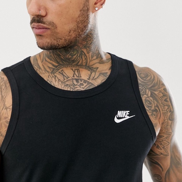 Áo Thun Thể Thao Nike 100% Cotton Không Tay Cổ Tròn Dành Cho Nam BQ1260