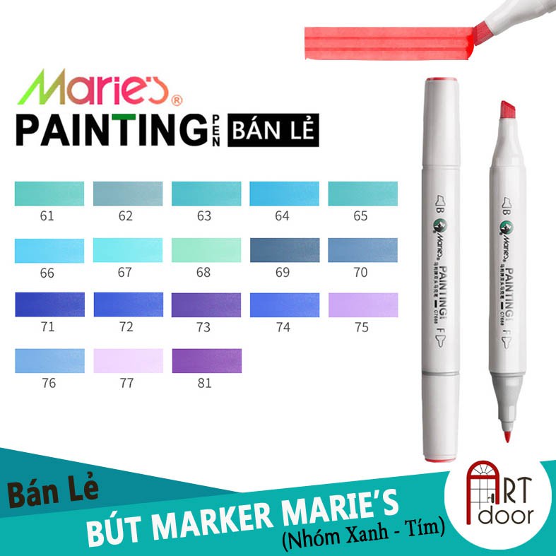 [ARTDOOR] Bút Marker MARIE'S (từ 61~138)