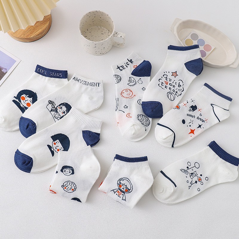 Tất nữ cute cổ ngắn phong cách Nhật Bản trẻ trung năng động - T054