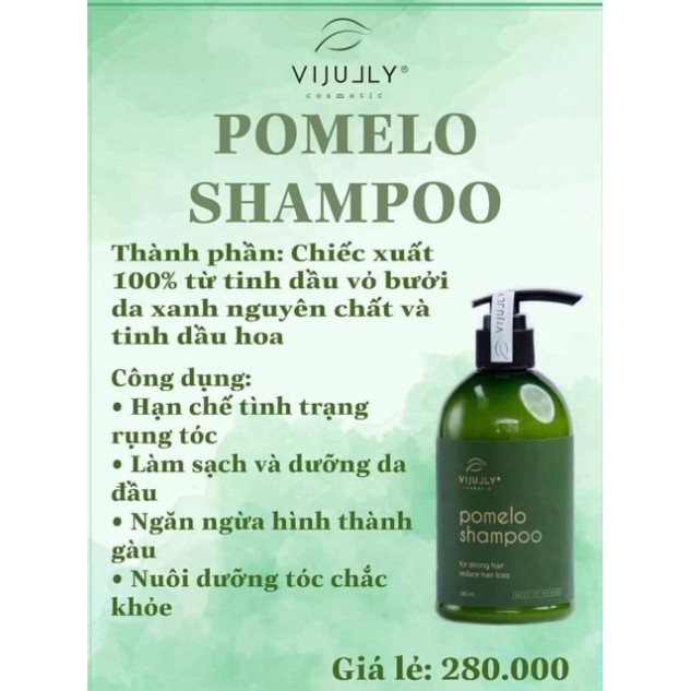 Dầu Gội Bưởi ViJully Kích Mọc Tóc Giảm Rụng Tóc Giúp Tóc Chắc Khỏe, Suôn Mượt 280ml