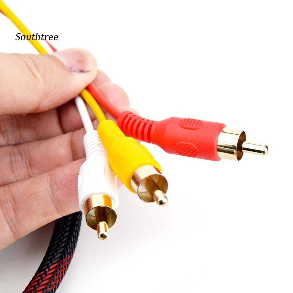 Dây Cáp Chuyển Đổi Từ Cổng Hdmi Sang 3 Cổng Rca Cho Hdtv
