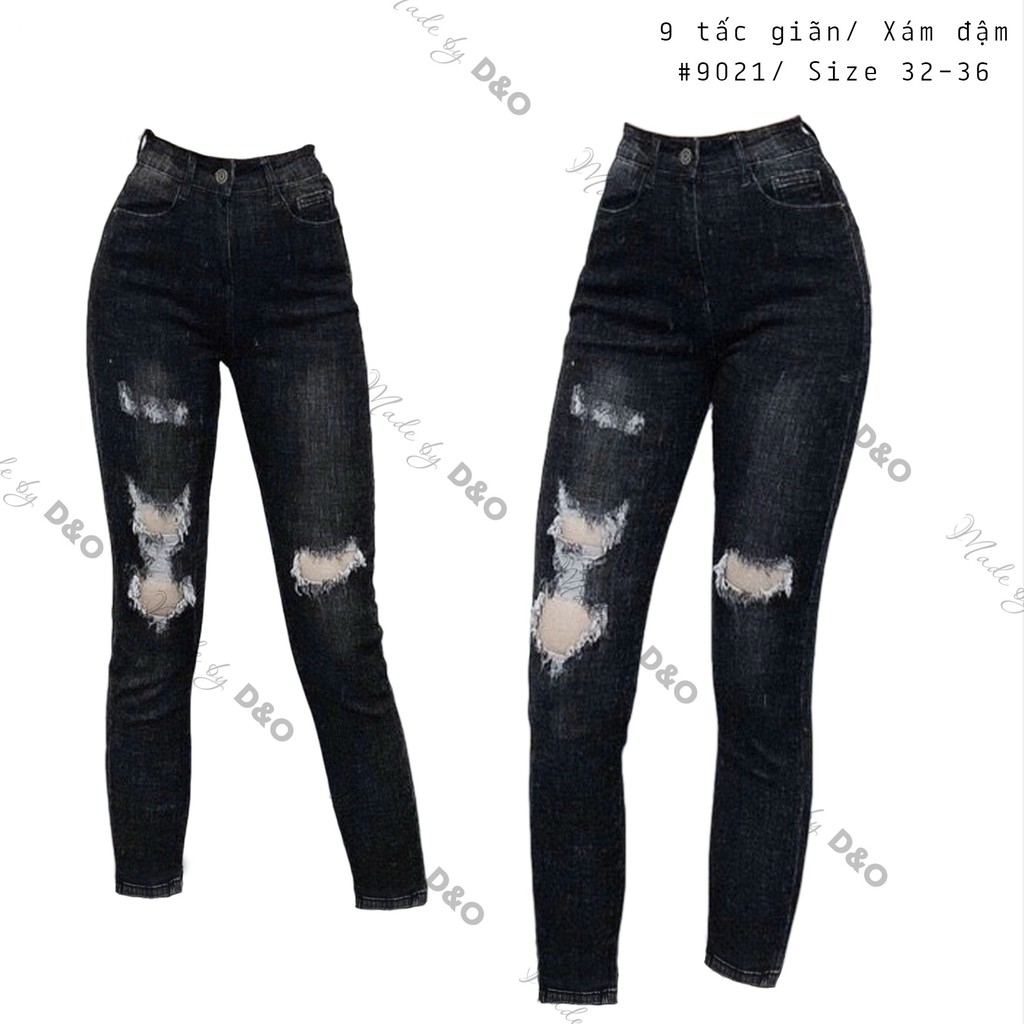 (5 MÀU 55-92kg) Quần Jeans 9 Tấc Lưng Cao Qua Rốn ẢNH THẬT - Quần Bò Co Giãn Mạnh Bigsize SIÊU ĐẸP