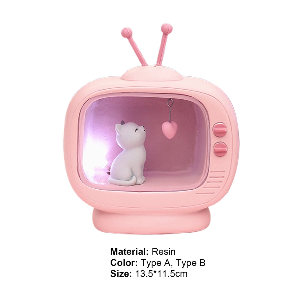 Đèn Hình Mèo Màu Hồng Dùng Trang Trí Sân Vườn