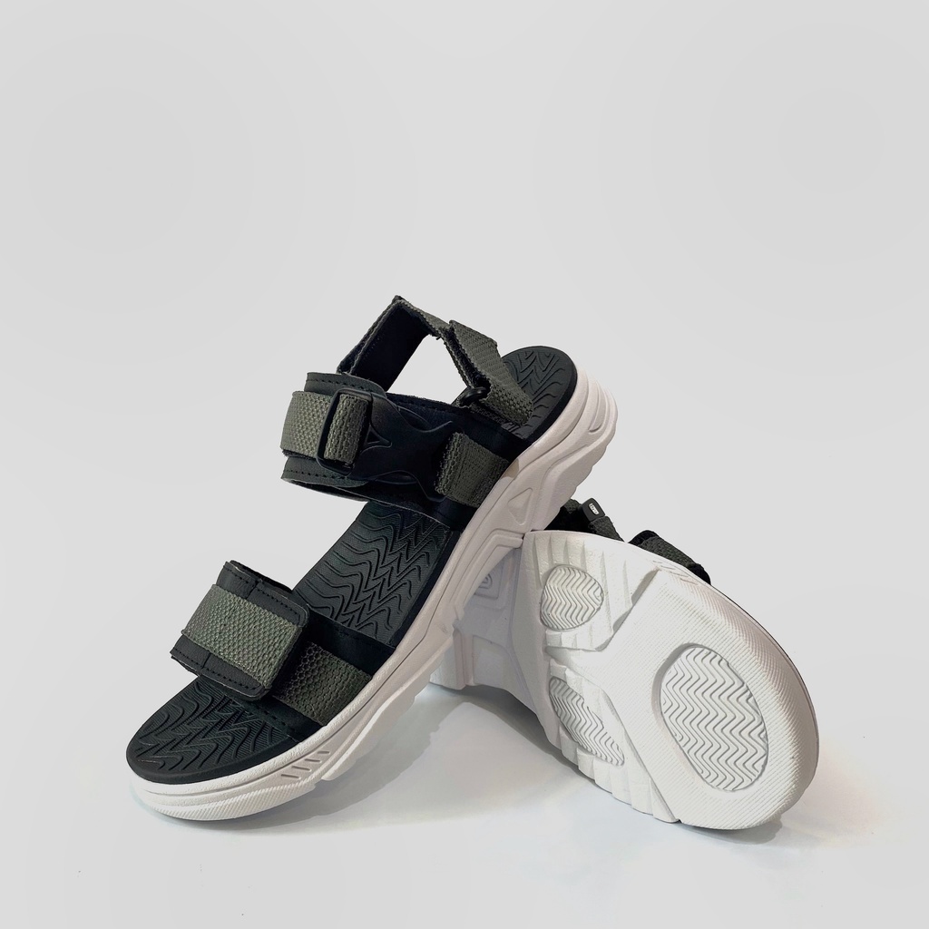 Giày Sandal Nam Nữ Unisex The BiLy Quai Ngang Dây Dù Đế Phylon Siêu Êm Nhẹ Màu Xám-BLDTMD03-Xám