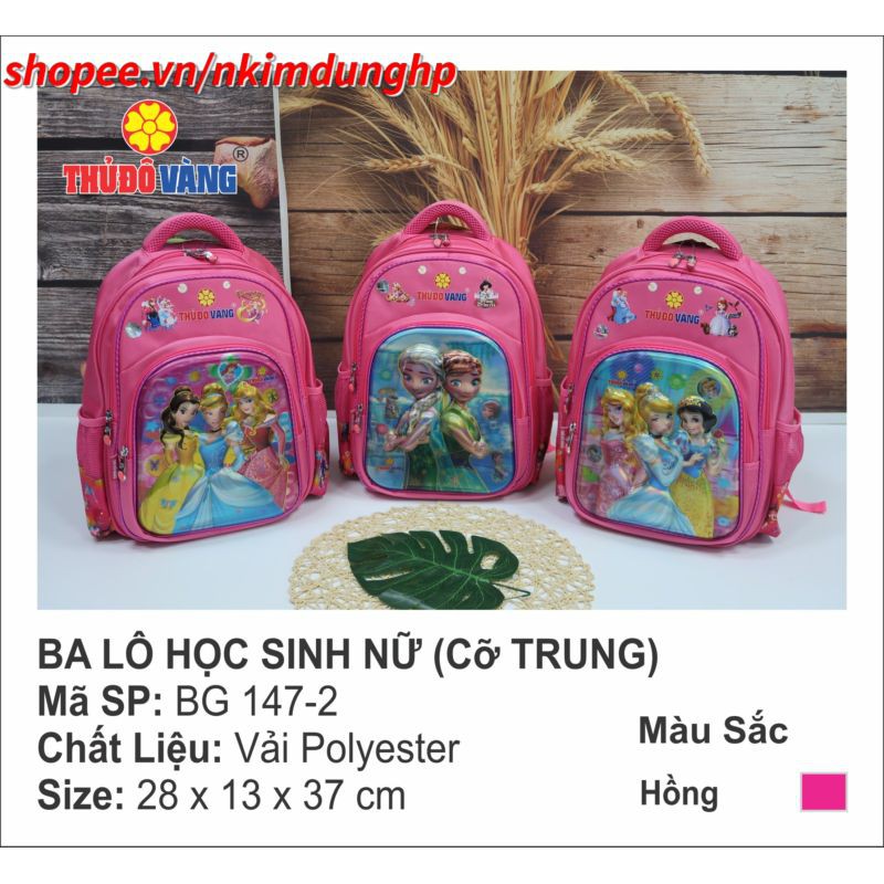 Ba lô học sinh nữ Thủ Đô Vàng - chính hãng