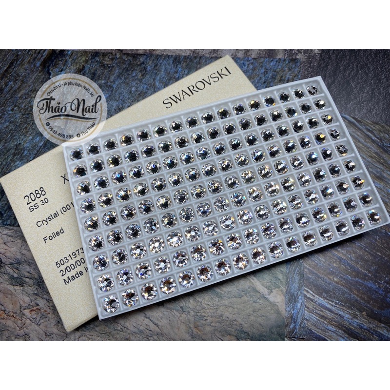 Đá Swarovski Trắng chia size 250v