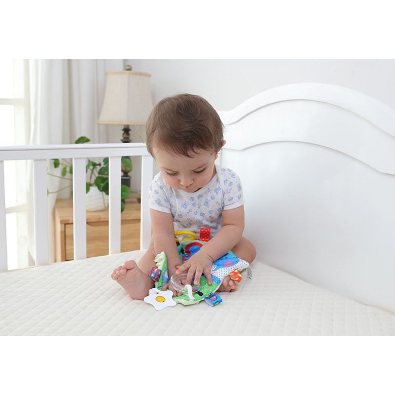 Khăn Xoa Dịu Cho Bé Gặm Nướu Lục Lạc Chút Chít Cho Bé BBSKY KGN01