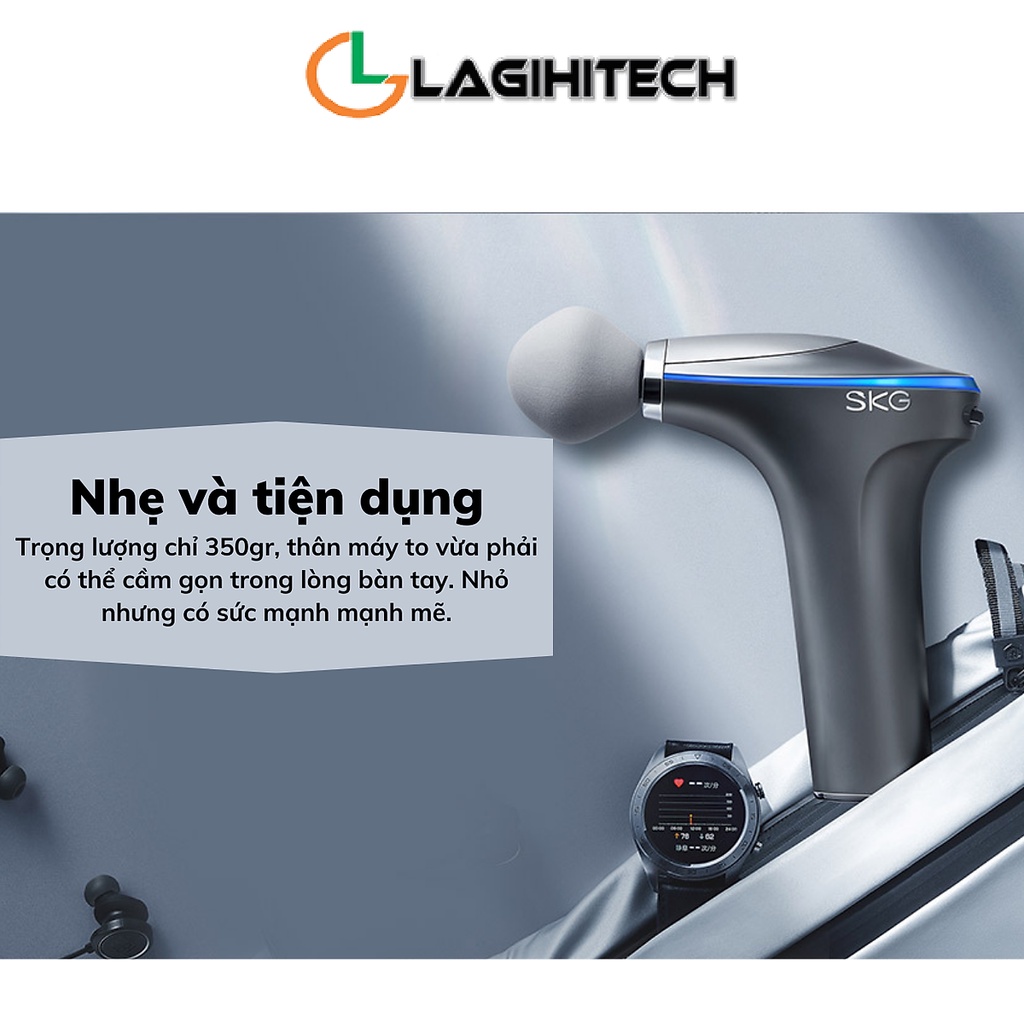 Súng Massage cầm tay SKG F7/ SKG X7 / SKG F3 / SKG F5 giúp giãn cơ giảm đau - Hàng Chính Hãng