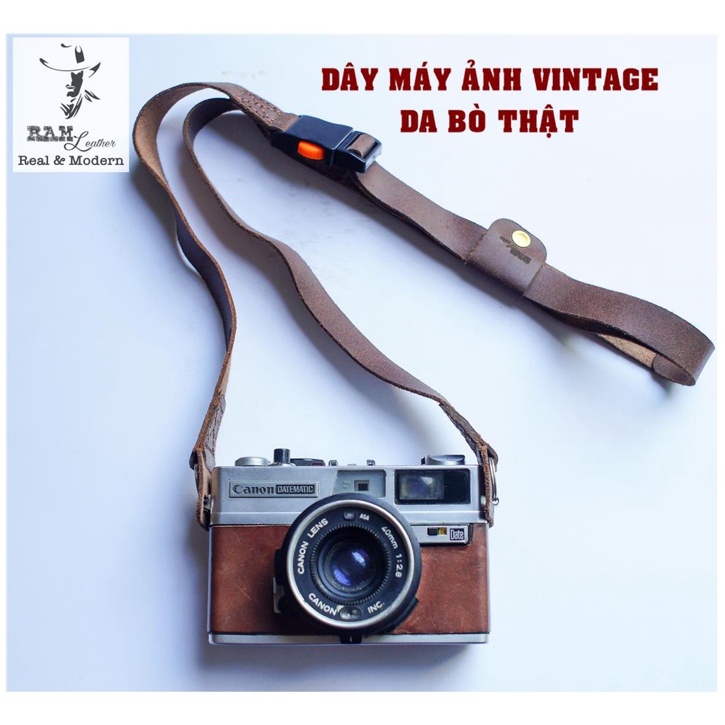 Dây máy ảnh vintage RAM Leather A3 da bò thật thay đổi cách đeo máy ảnh của bạn