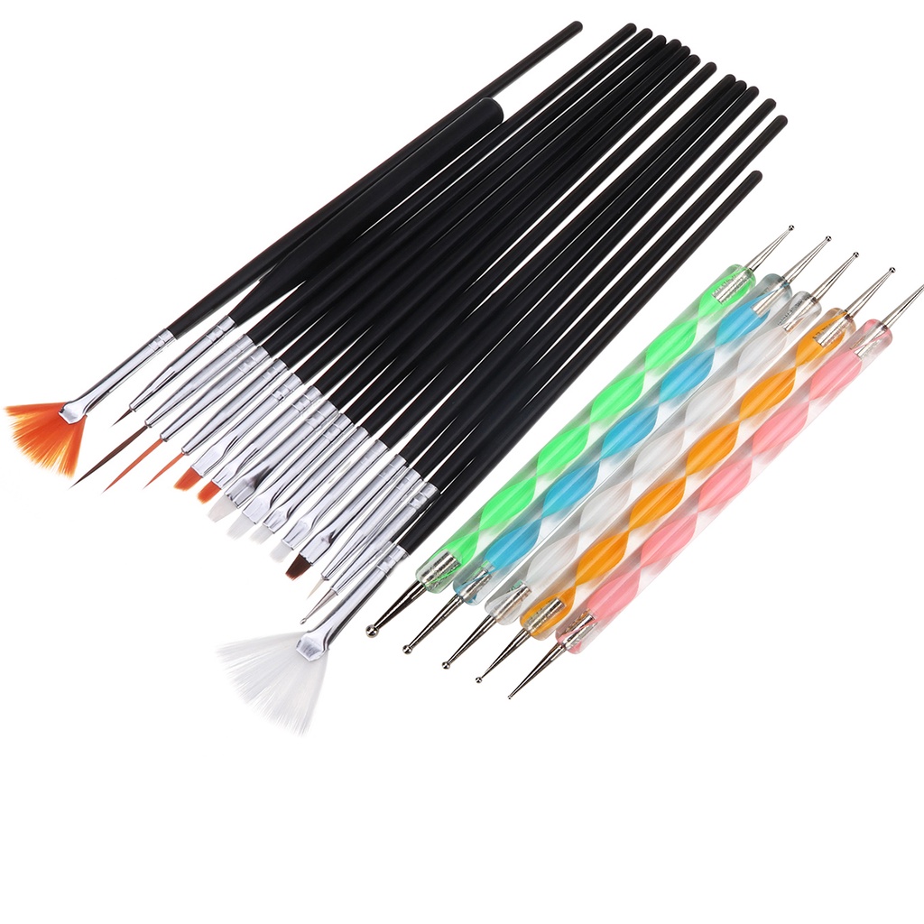 Bộ 20 Cây Cọ Vẽ Trang Trí Móng Tay Nghệ Thuật DIY