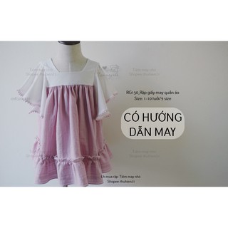 Rg150_rập giấy may váy bé gái