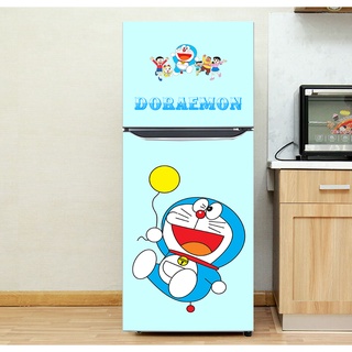 Decal dán tủ lạnh mẫu Doremon