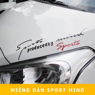 Tem dán decal Sport mind prodeced by Sports - tem dán nắp capo size to 31x11cm - Mộc Lan Phụ Kiện Xế Yêu