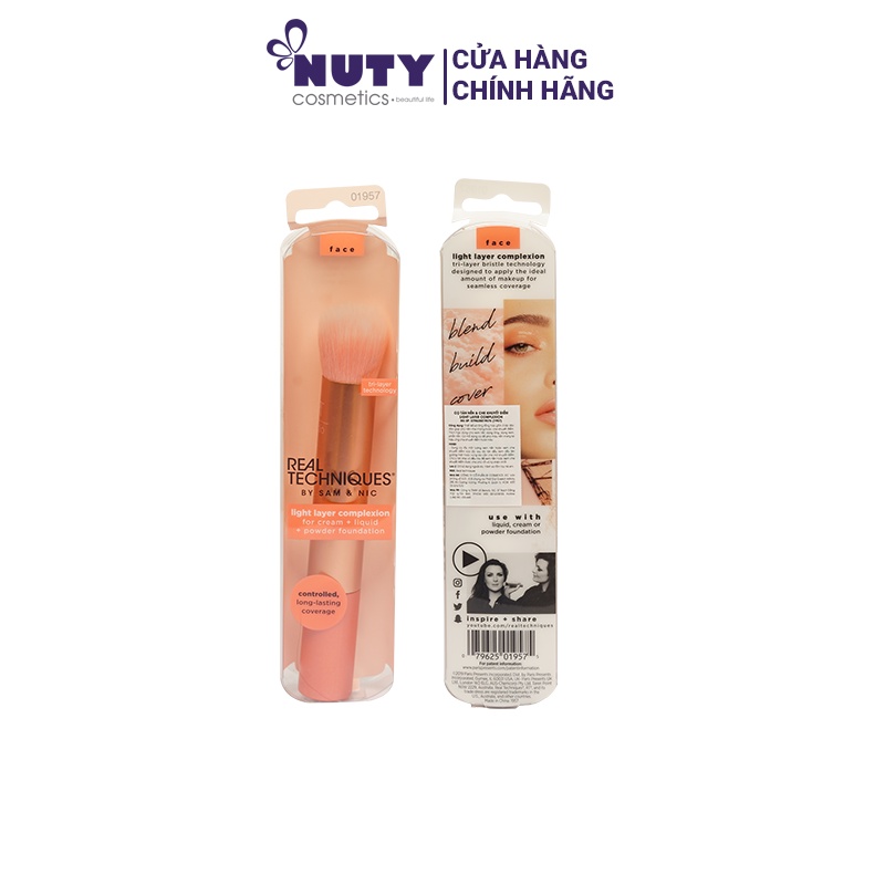 Cọ Tán Nền &amp; Che Khuyết Điểm Real Techniques RT 220 Light Layer Complexion