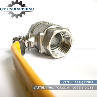 Van Bi Inox 304 (Tay Gạt Nối Ren ) | DN50 (Phi 60mm) [VATTUKYTHUATQT.COM]