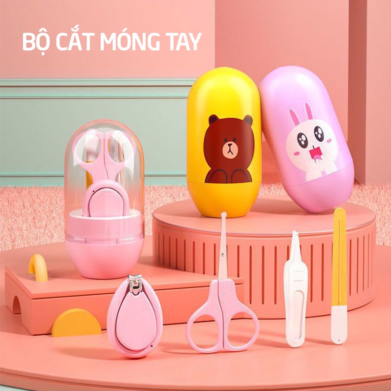 Bộ cắt móng tay cho bé hình viên kẹo nhiều mẫu dễ thương