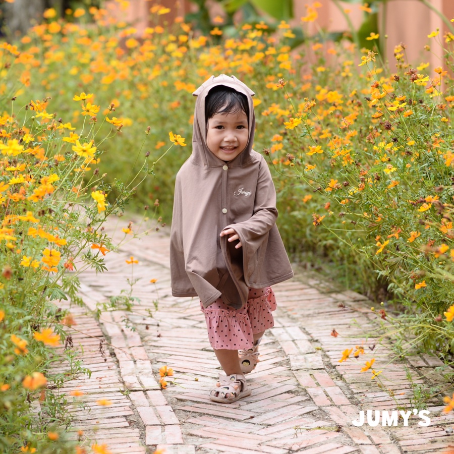 Jumy's - Áo Choàng Cho Bé- Áo Choàng Chống Nắng Chống Gió Màu Xanh - Chất Cotton Thoáng Mát